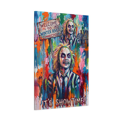 Beetlejuice 'It's Showtime!' Matte Stretched Canvas