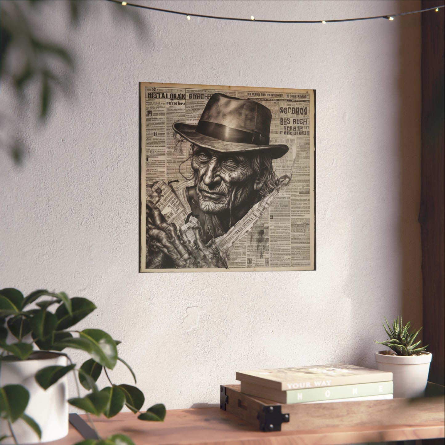 Freddy Krueger Vintage Newspaper Portrait Poster Print
