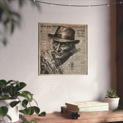 Freddy Krueger Vintage Newspaper Portrait Poster Print