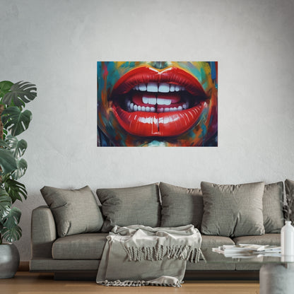 Colorful Pop Art Lip Poster Fine Art Print