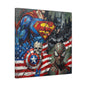 Superhero Abstract Canvas Wall Art Print