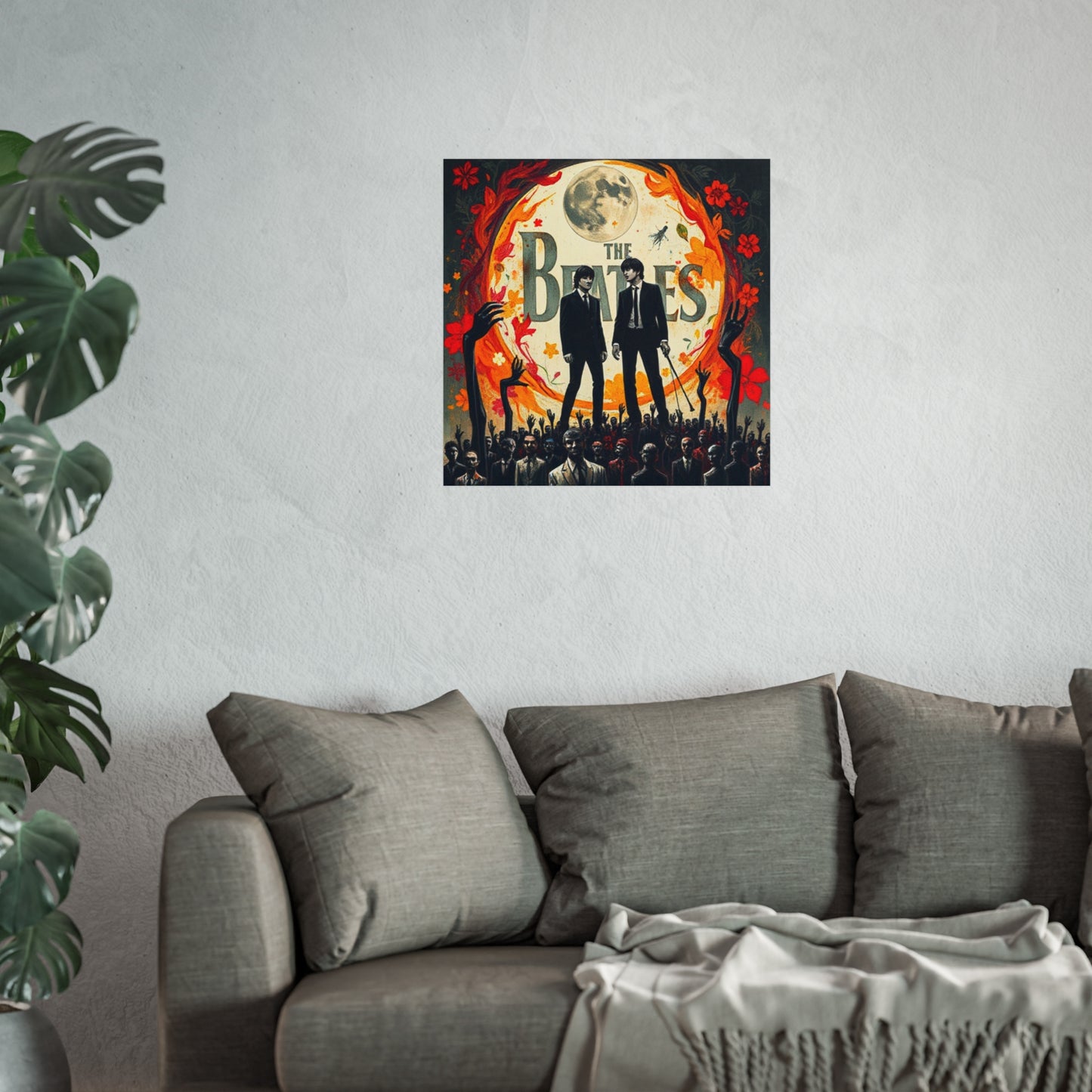 The Beatles Fine Art Poster – Retro Psychedelic Band Print