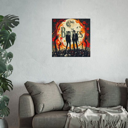 The Beatles Fine Art Poster – Retro Psychedelic Band Print