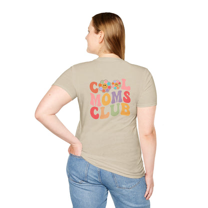 Cool Moms Club T-Shirt — Retro Floral Smiley Tee for Trendy Moms