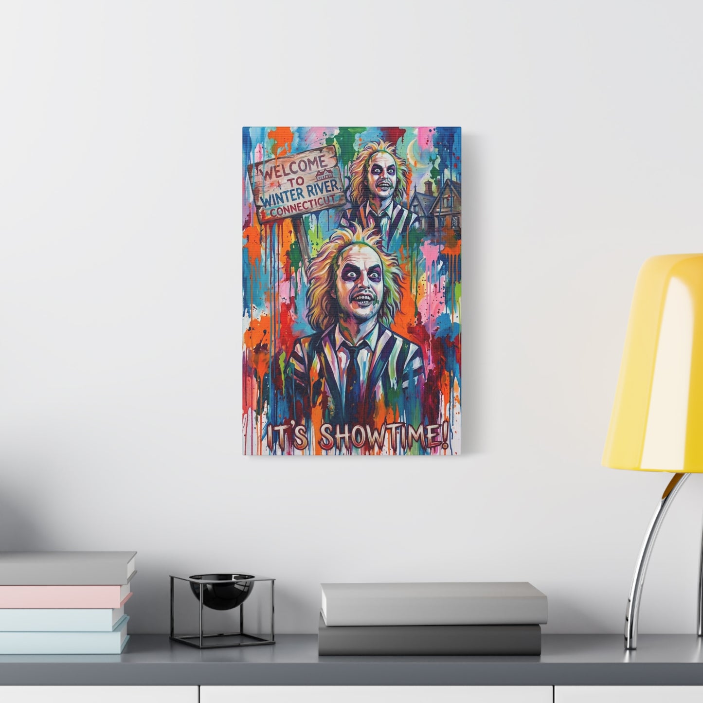 Beetlejuice 'It's Showtime!' Matte Stretched Canvas