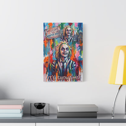 Beetlejuice 'It's Showtime!' Matte Stretched Canvas