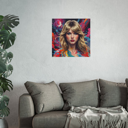 Taylor-Inspired Pop Art Portrait Poster Fine Art Wall Print