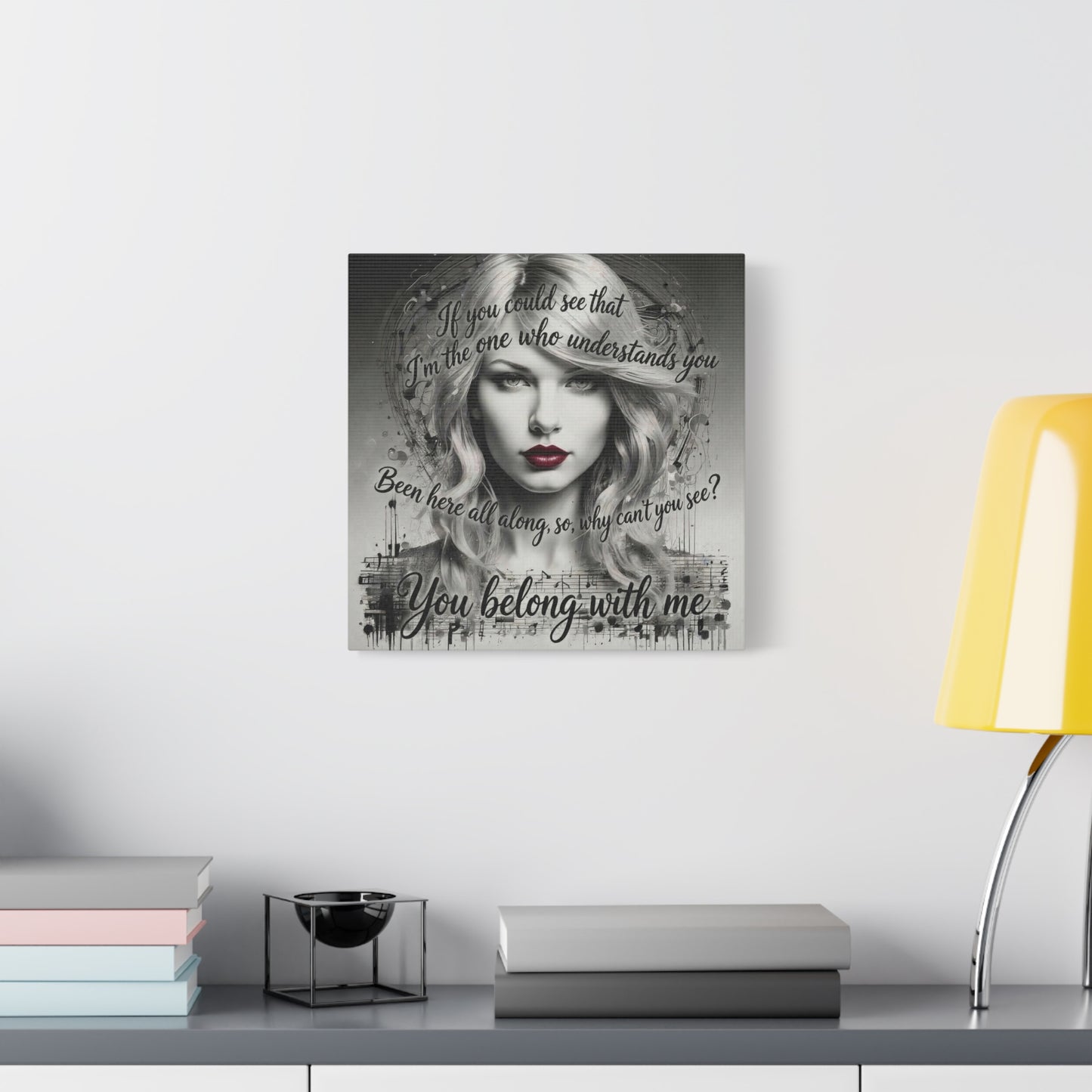 Swift Inspired "You Belong With Me" — Matte Stretched Canvas Wall Art
