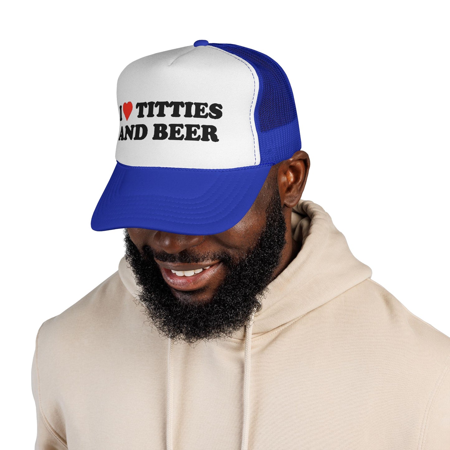 Trucker Hat - "I  Titties and Beer" Funny Novelty Cap