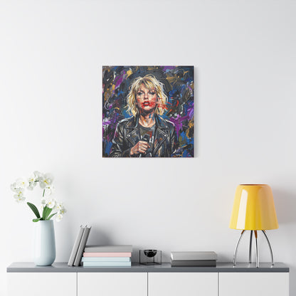 SMEARED THE LIPS Swift Portrait Canvas Art — Matte Stretched Canvas Print