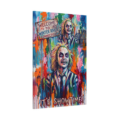 Beetlejuice 'It's Showtime!' Matte Stretched Canvas