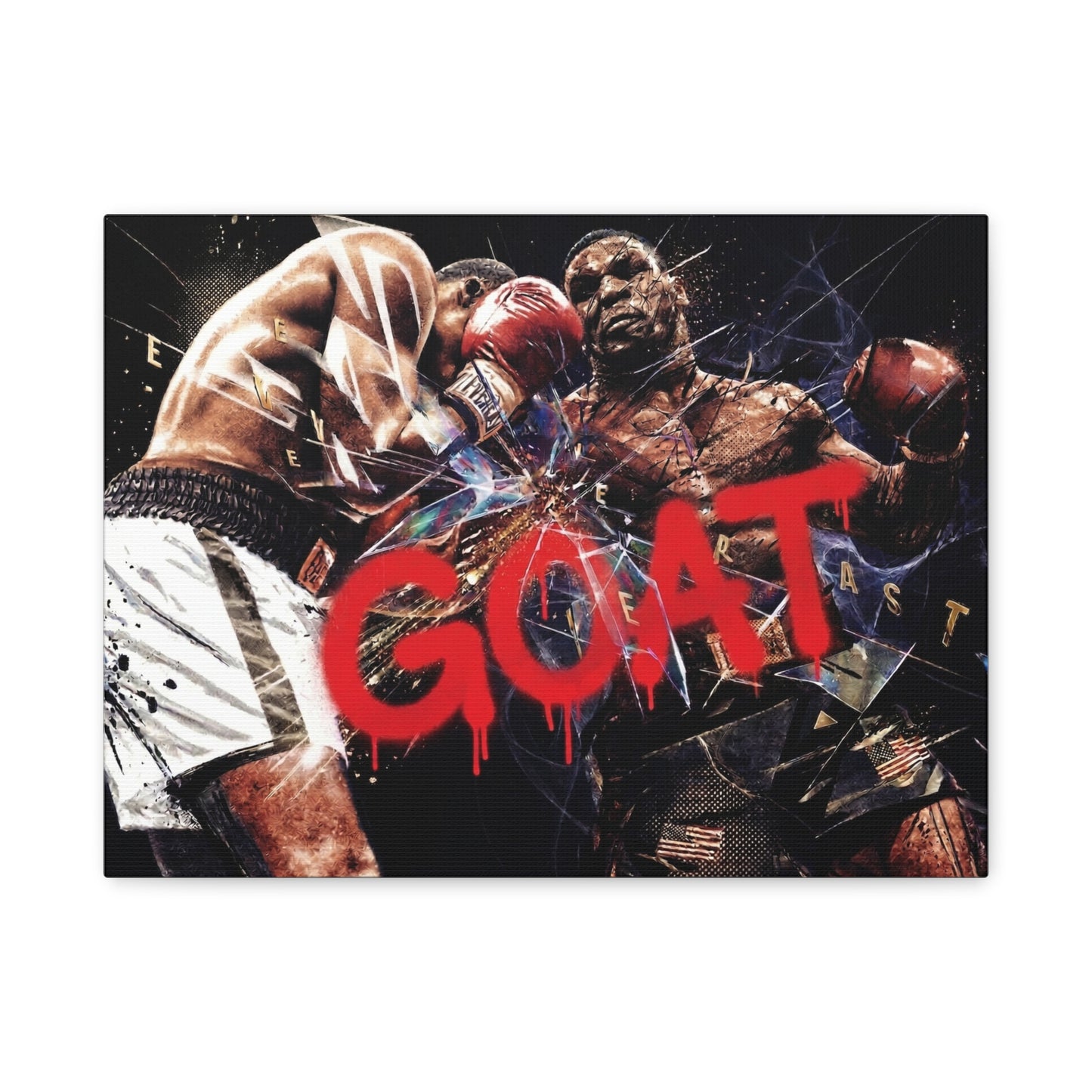 G.O.A.T. Boxer Canvas Wall Art Print