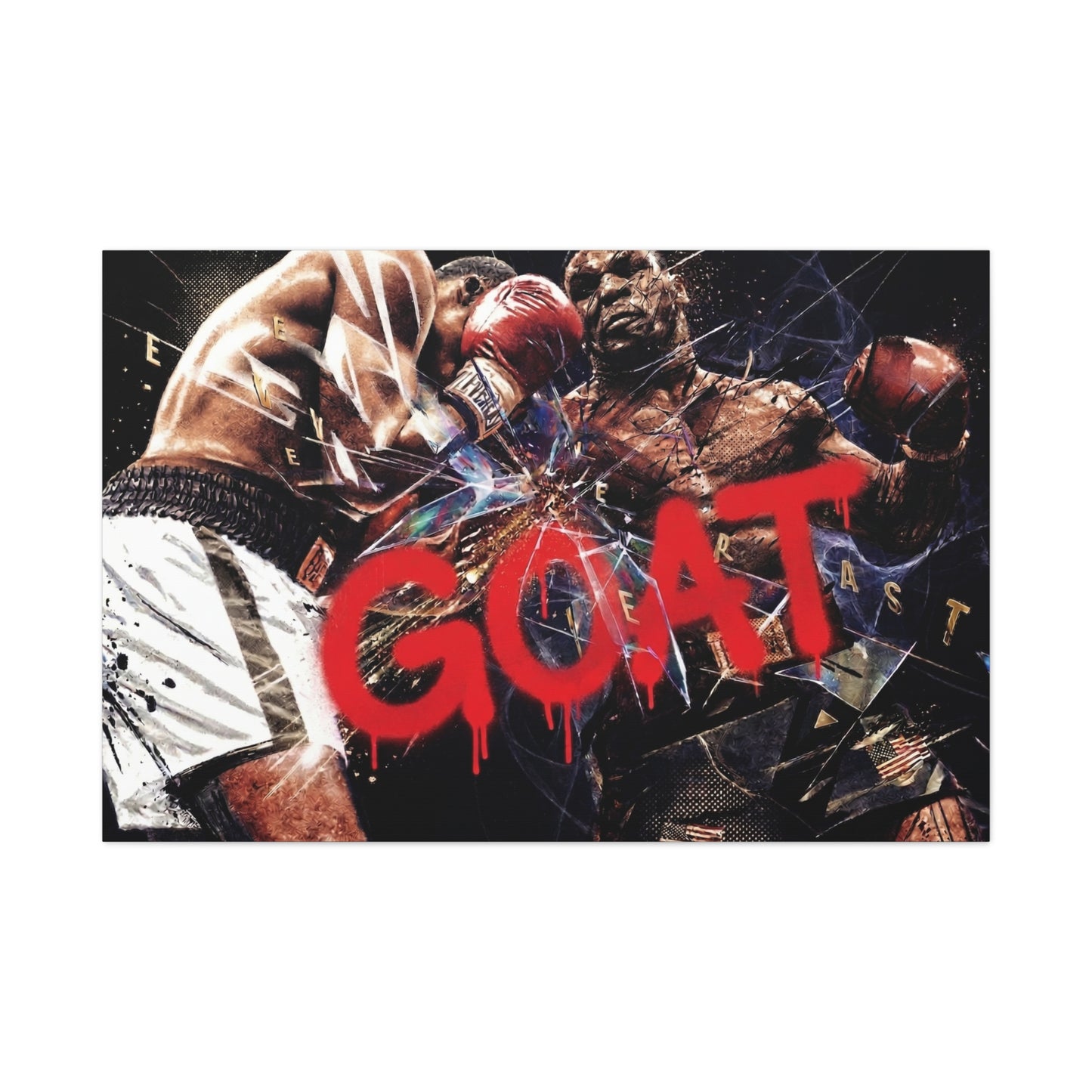 G.O.A.T. Boxer Canvas Wall Art Print
