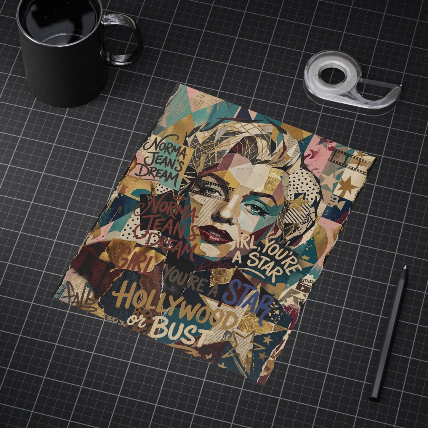 'Norma Jean's Dream / Hollywood or Bust' Unframed Print