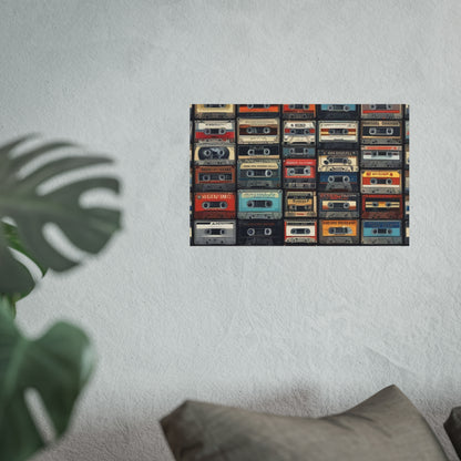 Cassette Tape Collage Fine Art Poster