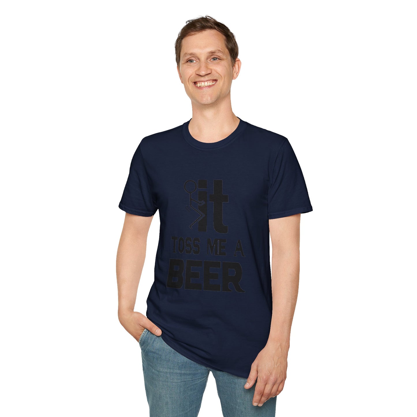 Funny 'Toss Me a Beer' T-Shirt – Beer Toss Party Tee
