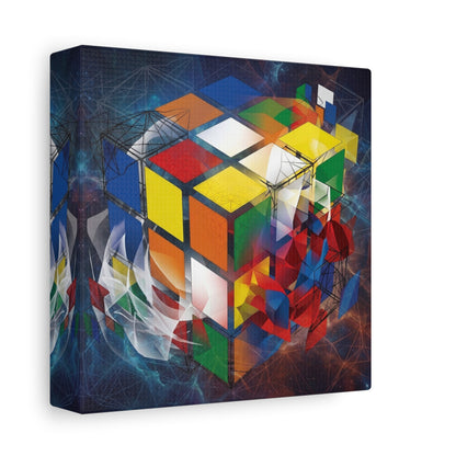 Magic Cube Abstract Canvas Wall Art Print — Matte Stretched Canvas