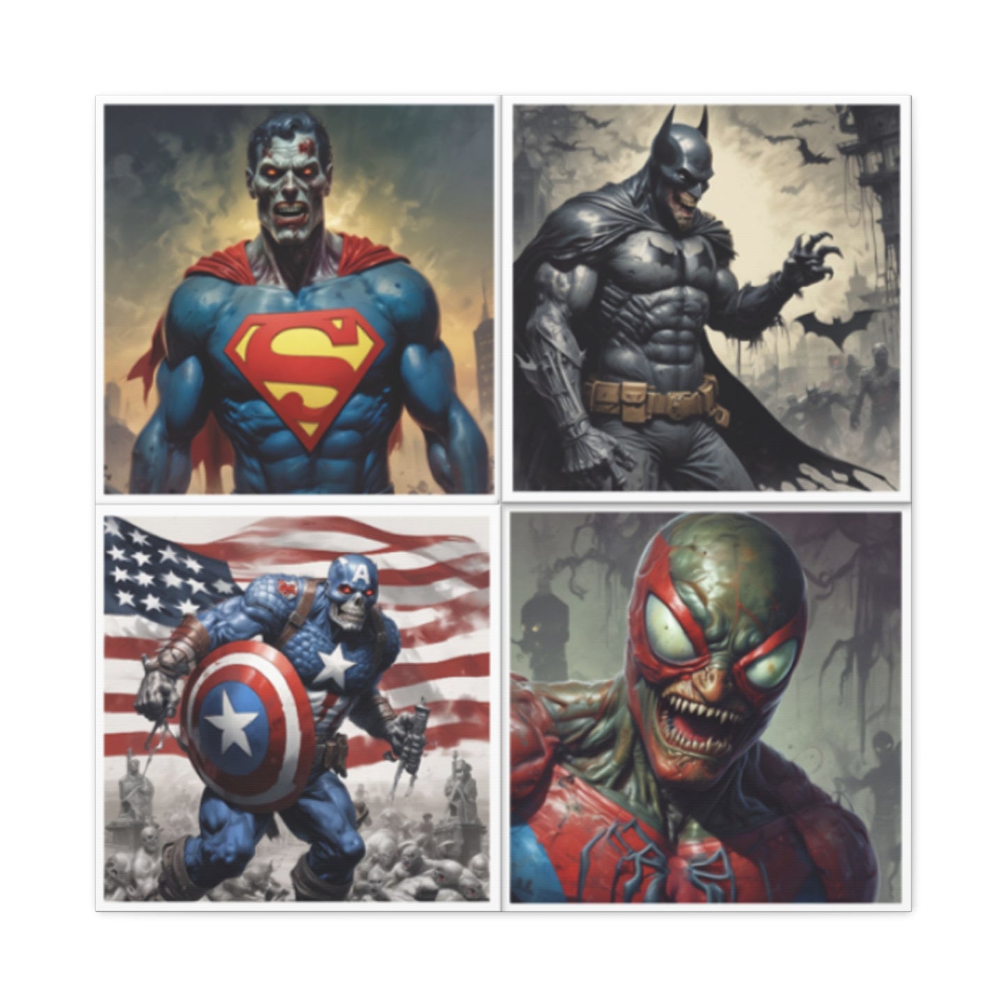 Zombie Heros Canvas Wall Art Print