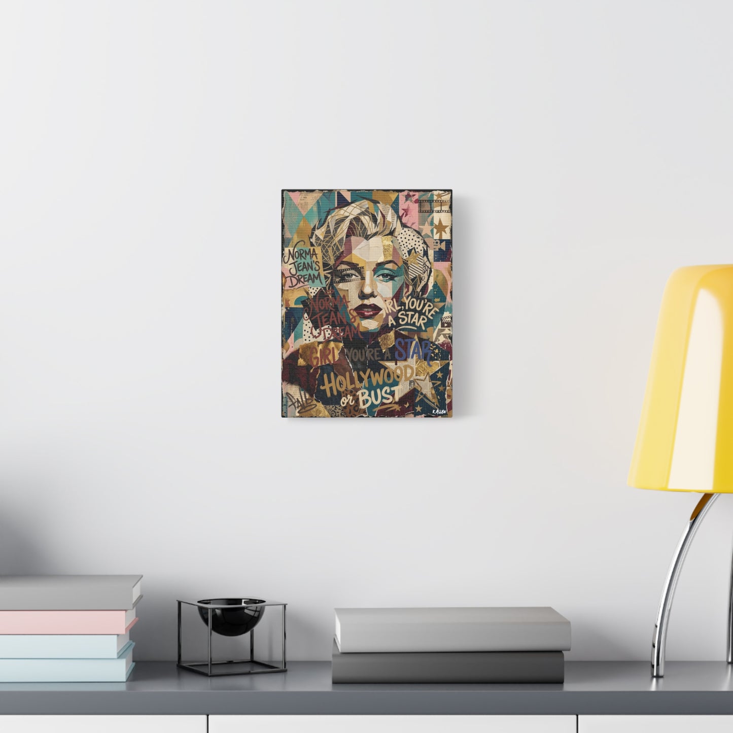 Hollywood Star Portrait Matte Canvas Wall Art, Stretched 1.25"