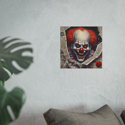 Creepy Pennywise-Style Scary Circus Wall Art
