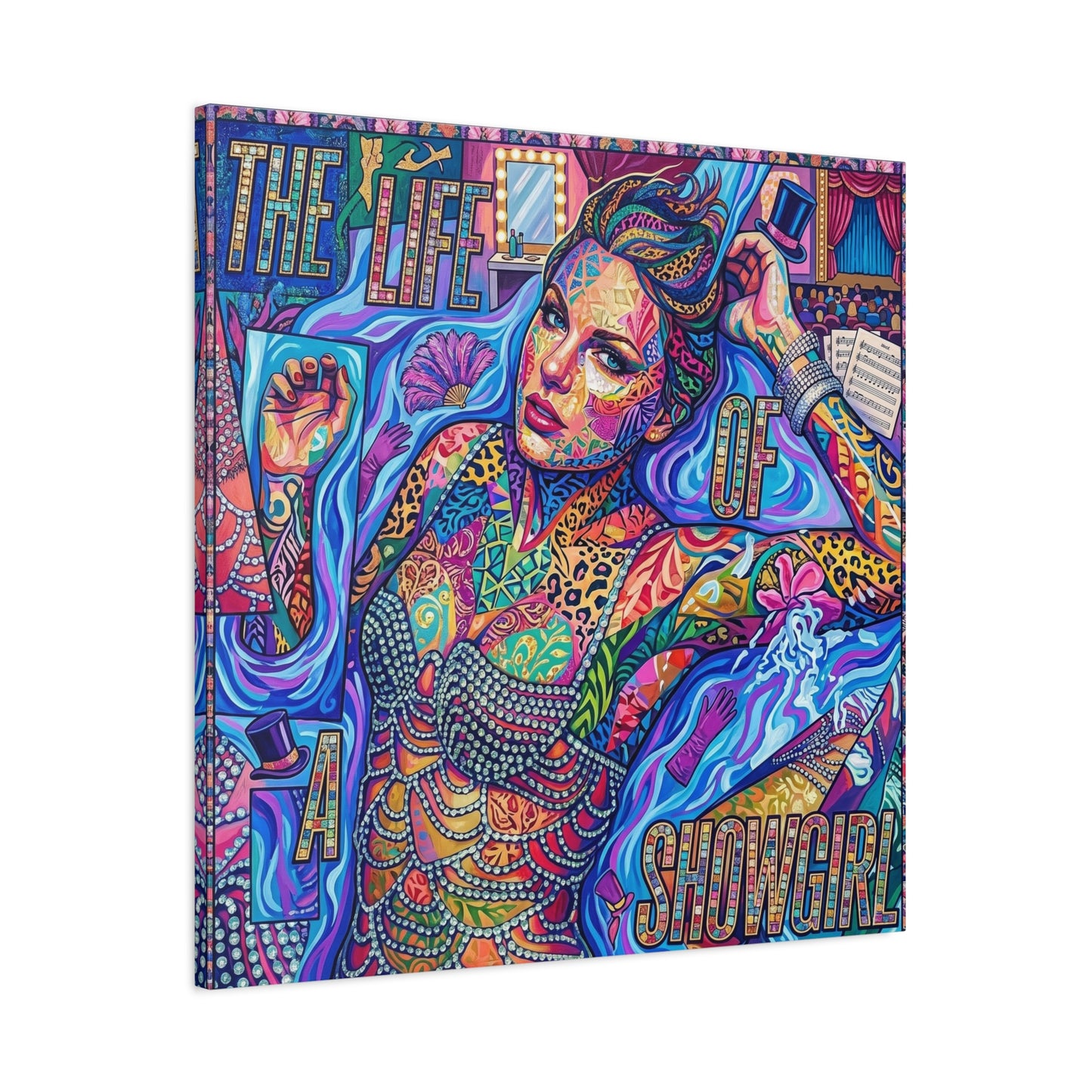 Showgirl Pop Abstract Canvas Wall Art Print