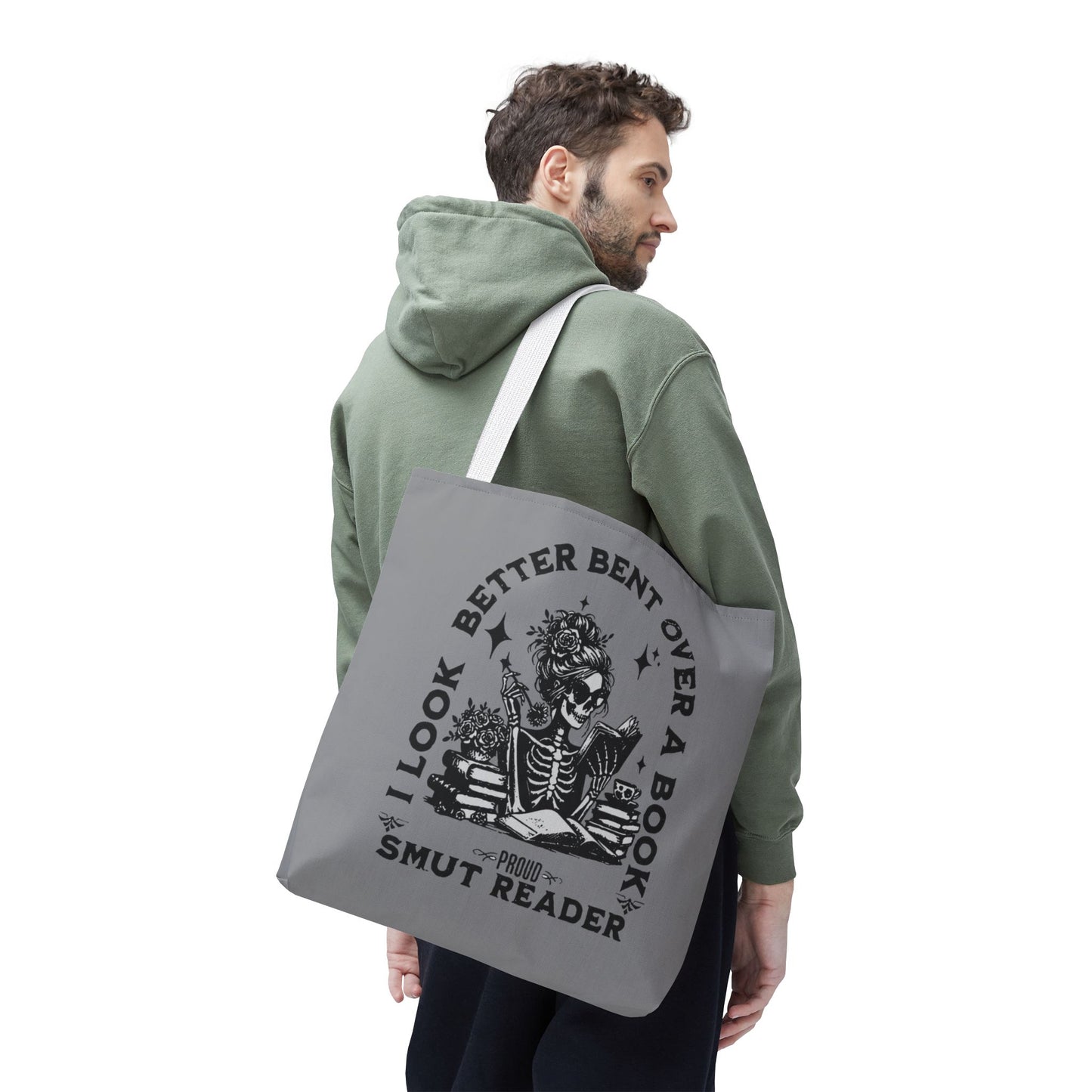 Smut Reader Tote Bag – "I Look Better Bent Over a Book" Booklover Gift