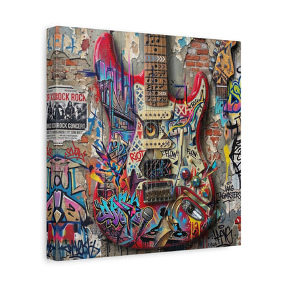 Urban Art Gutair Abstract Canvas Wall Art Print