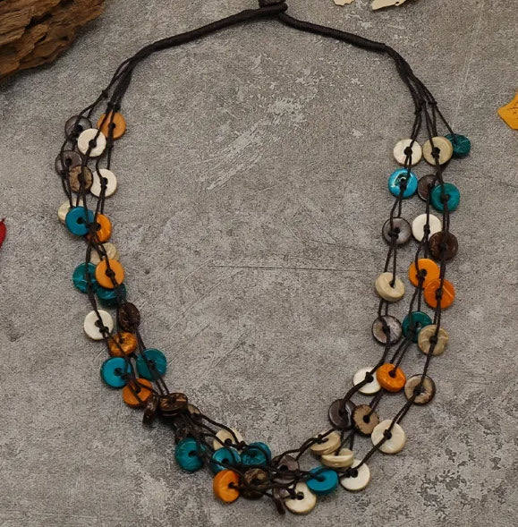 Wood Bohemian Necklace