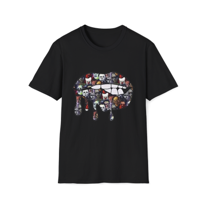Horror Collage Dripping Lips T-Shirt.