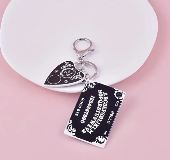 Ouija Board with Planchette Keychain