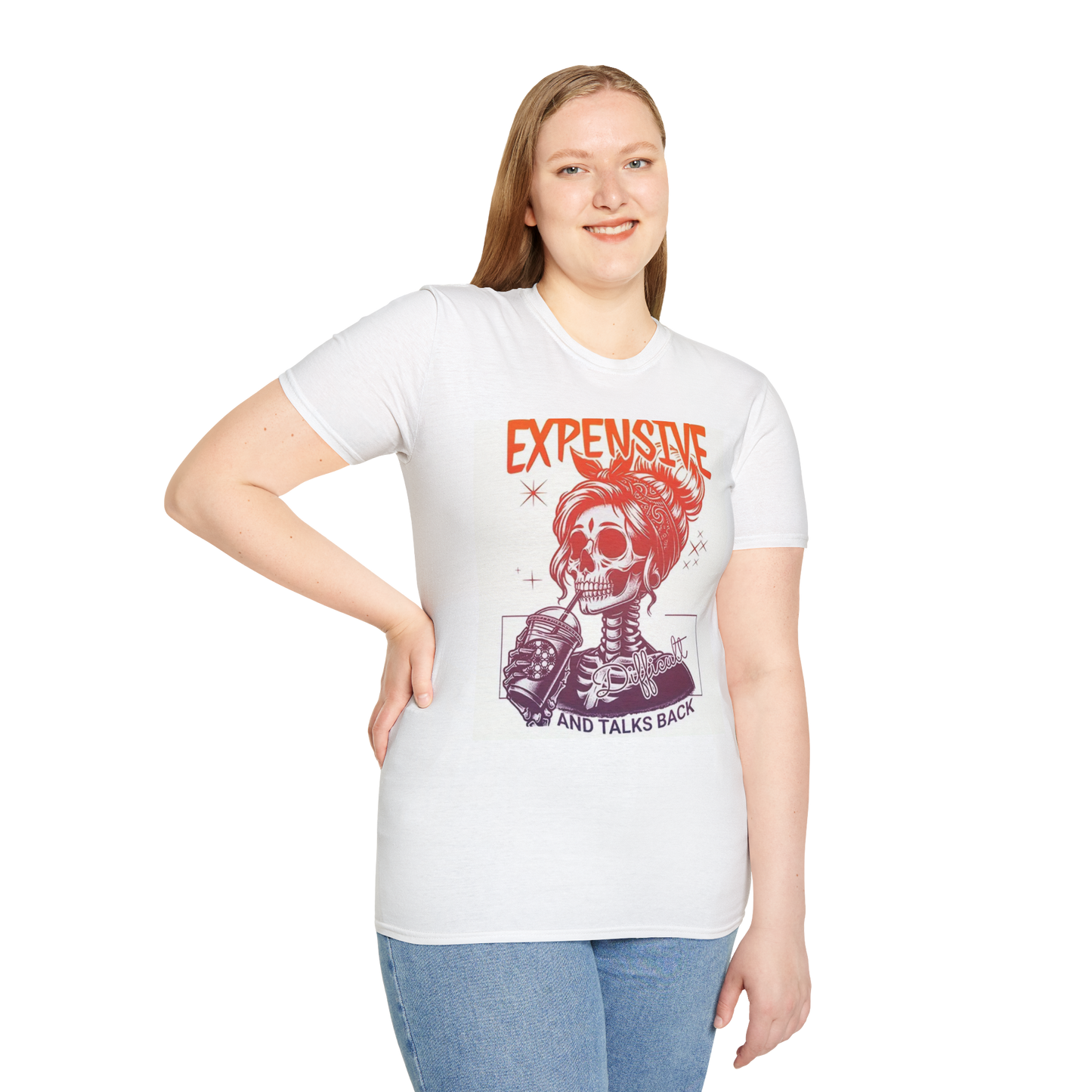 Expensive and Talks Back T-Shirt — Skull Sipper Graphic Tee
