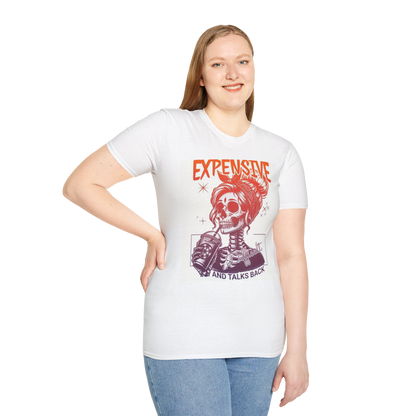 Expensive and Talks Back T-Shirt — Skull Sipper Graphic Tee