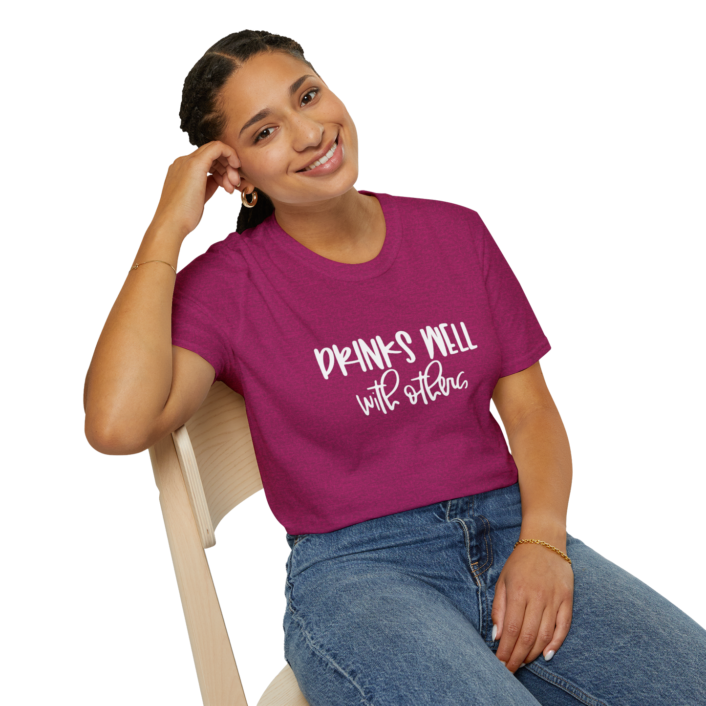 Drinks Well With Others T-Shirt — Funny Social Drinking Tee
