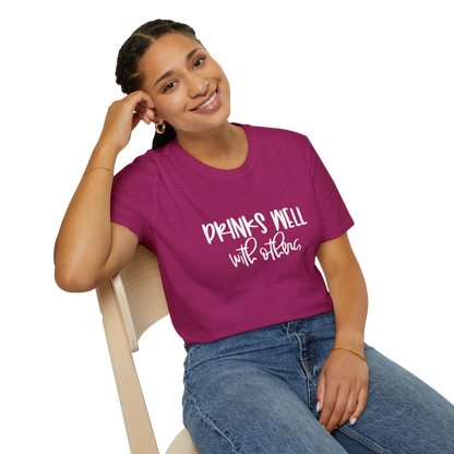 Drinks Well With Others T-Shirt — Funny Social Drinking Tee