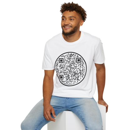 QR Code Circle T‑Shirt — Scannable Tech Graphic Tee