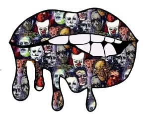 Horror Collage Dripping Lips T-Shirt.